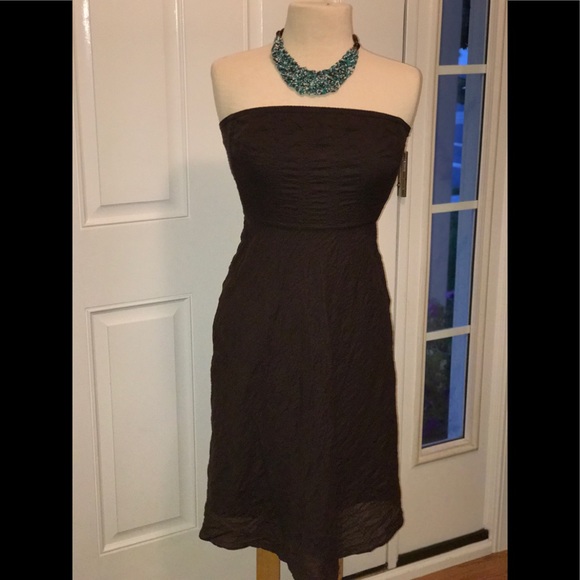 J.Crew Brown strapless dress 2 - Picture 5 of 7